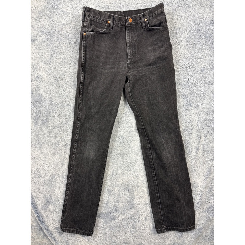 Wrangler Mens 32x34 Black Jeans 936WBK Cowboy Cut Slim Fit Western Denim